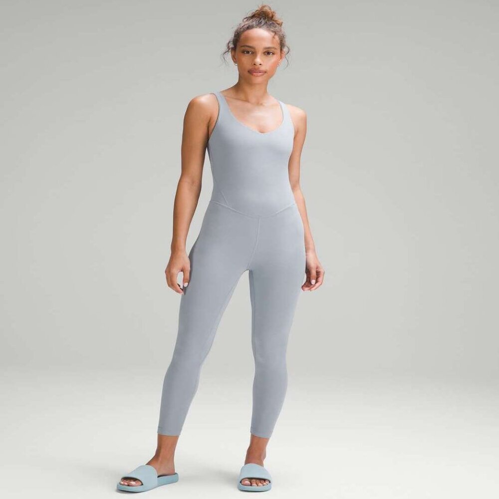 🌟 LULULEMON ALIGN V-NECK FITTED BODYSUIT ANKLE LENGTH 25" NWT 🌟